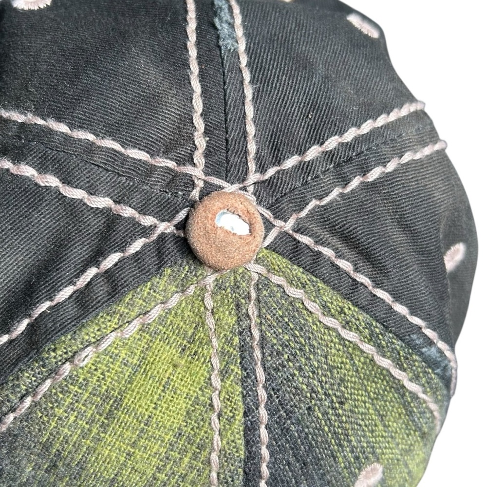 RARE Vintage True Religion Distressed Plaid Trucker Hat Y2K Horseshoe OS - Picture 9 of 14